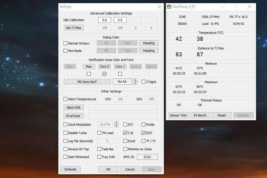 10 Software Terbaik untuk Monitor Suhu Laptop/Komputer 9 RealTemp