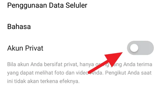 Cara Instagram Bersifat Pribadi