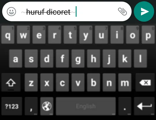 Cara Membuat Huruf Dicoret di WhatsApp