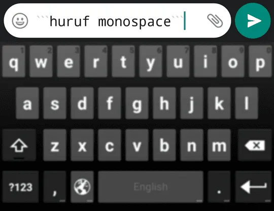 Cara Membuat Huruf Monospace di WhatsApp