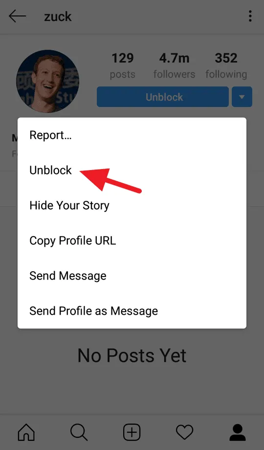 Cara Unblock Instagram