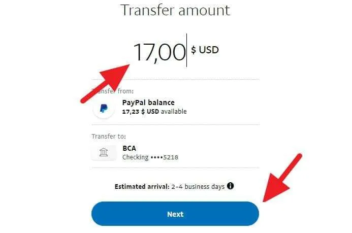 Pilih jumlah saldo yang ingin dicairkan