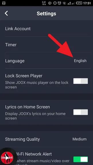 Ganti Bahasa Joox