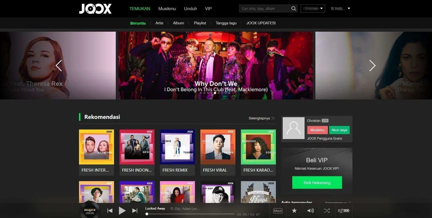 Joox Web Bahasa Indonesia