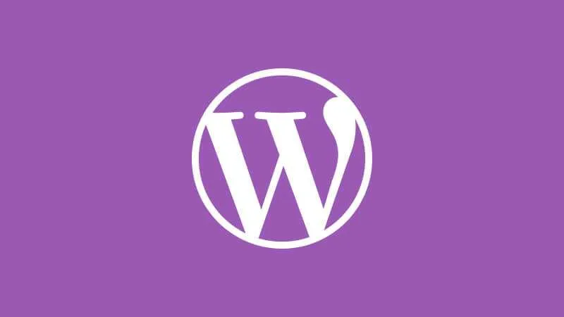 Wordpress logo with purple background