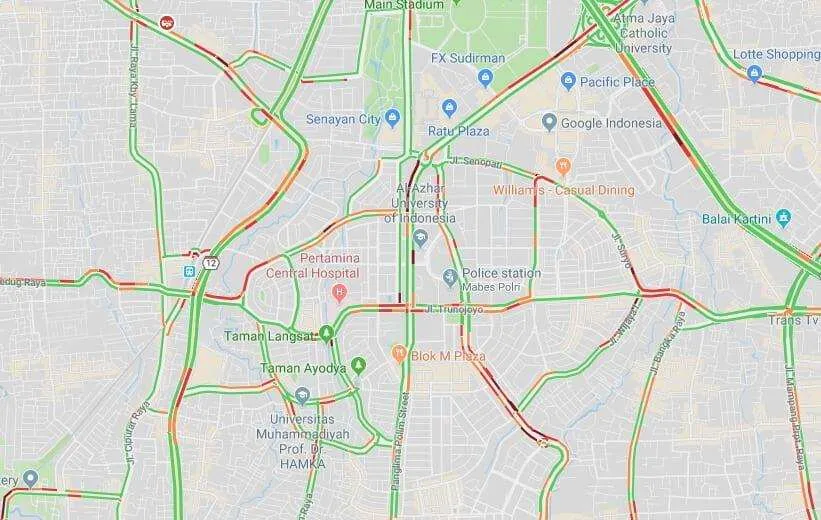 Jalan di Google Maps