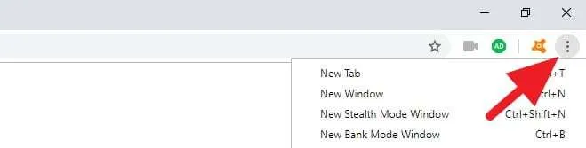Avast Secure Browser Menu