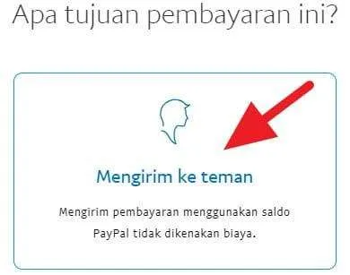 Mengirim ke teman