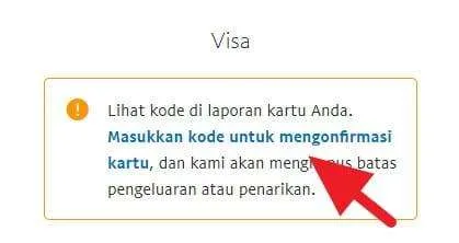 Input kode konfirmasi Paypal