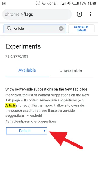 Menghilangkan Berita Chrome Android 3x 1 Cara Hilangkan Berita dari Chrome Android 5 Menghilangkan Berita Chrome Android 3x 1