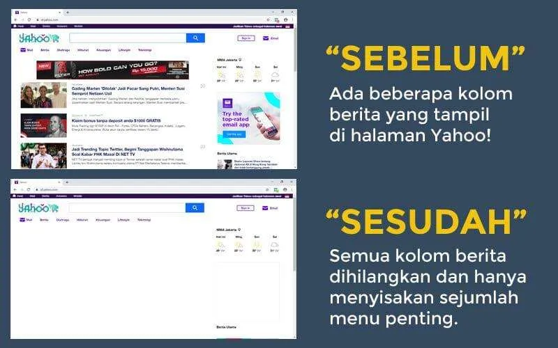 Menghilangkan Yahoo News Cara Menghilangkan Berita di Yahoo! PC 3 Menghilangkan Yahoo News