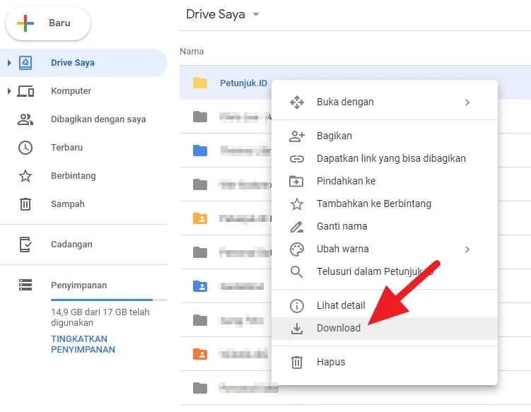 Download Folder Google Drive 3 Cara Ketahui Ukuran Folder Google Drive dengan Mudah 3 Download Folder Google Drive
