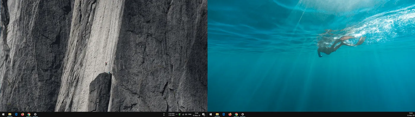 Taskbar di semua monitor Cara Tampilkan Taskbar Windows Hanya di Monitor Utama 3 Taskbar di semua monitor