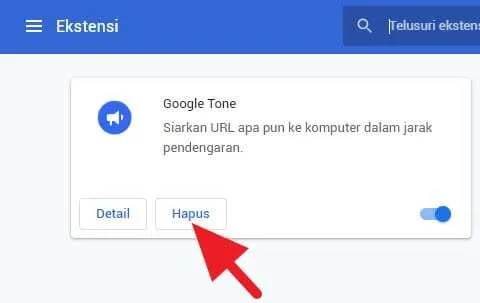 Tombol hapus ekstensi Cara Cepat Hapus Ekstensi di Google Chrome PC 4 Tombol hapus ekstensi