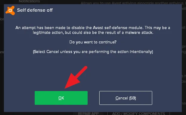 Avast confirmation 3 Cara Jalankan Program yang Diblokir Avast 19 Avast confirmation
