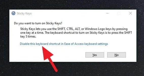 Cara Mencegah Sticky Keys Muncul Saat Tekan Tombol Shift 4 Disable this keyboard shortcut Cara Mencegah Sticky Keys Muncul Saat Tekan Tombol Shift 4 Disable this keyboard shortcut