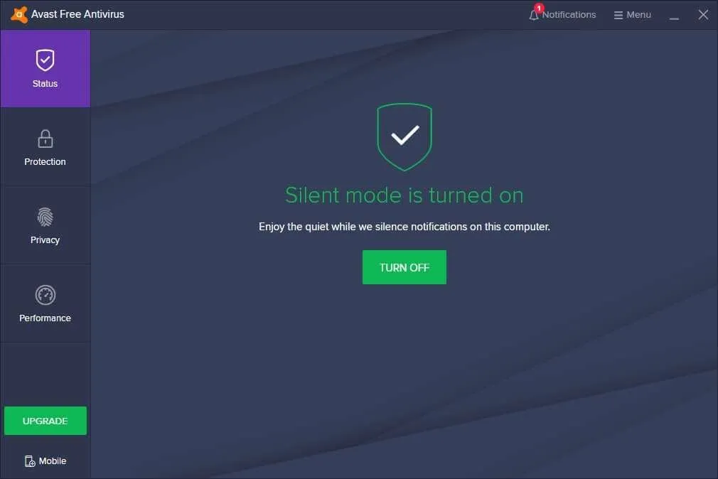 Cara Matikan Notifikasi Avast PC 9 silent mode on Cara Matikan Notifikasi Avast PC 9 silent mode on