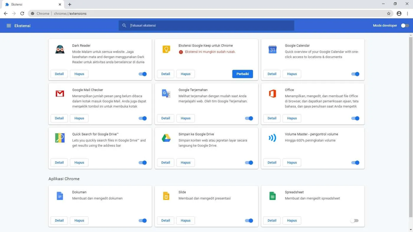Daftar ekstensi Chrome Cara Melihat Ekstensi Apa Saja yang Terinstal di Chrome 4 Daftar ekstensi Chrome