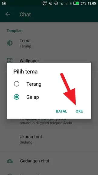 Gelap Cara Aktifkan 'Dark Mode' di WhatsApp Agar Mata Jadi Nyaman 7 Gelap