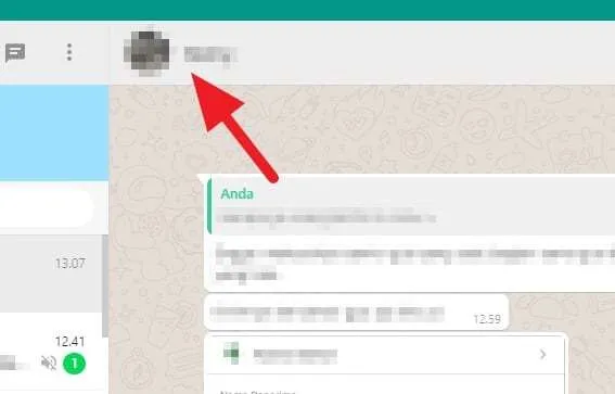 Klik profil Cara Download Banyak Foto Sekaligus di WhatsApp Web 4 Klik profil
