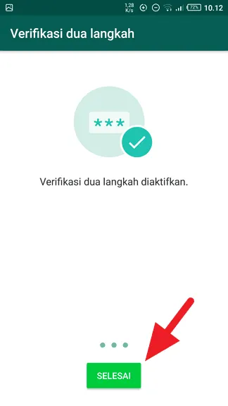 Selesai Cara Aktifkan Verifikasi Dua Langkah WhatsApp Agar Anti Sadap 9 Selesai