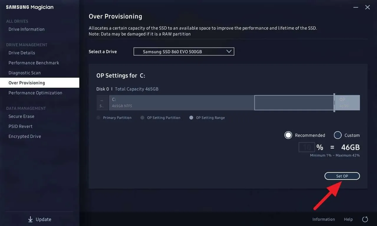 Cara Aktifkan Over Provisioning pada SSD Samsung 5 Set OP Cara Aktifkan Over Provisioning pada SSD Samsung 5 Set OP