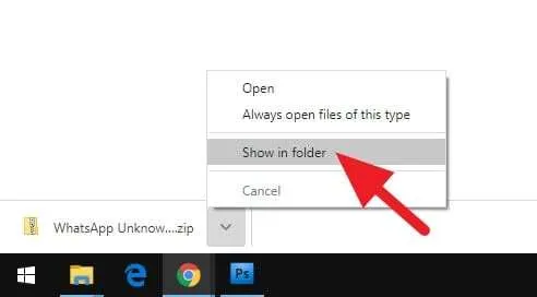 Show in folder Cara Download Banyak Foto Sekaligus di WhatsApp Web 9 Show in folder