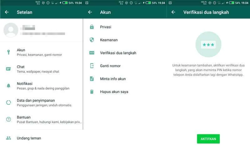 Verifikasi dua langkah Cara Aktifkan Verifikasi Dua Langkah WhatsApp Agar Anti Sadap 5 Verifikasi dua langkah