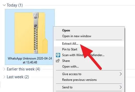 extract all Cara Download Banyak Foto Sekaligus di WhatsApp Web 10 extract all