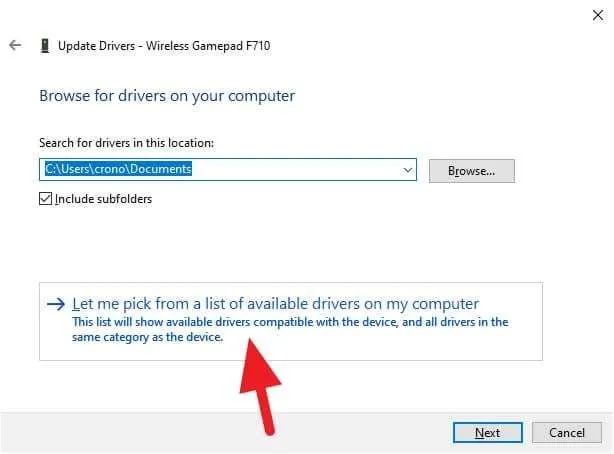 Cara Mengatasi Logitech F710 Tidak Bisa Connect ke Windows 6 let me pick from a list of available drivers on my computer Cara Mengatasi Logitech F710 Tidak Bisa Connect ke Windows 6 let me pick from a list of available drivers on my computer