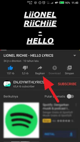 Bagikan Cara Kirim Video Youtube ke Chat WhatsApp 3 Bagikan
