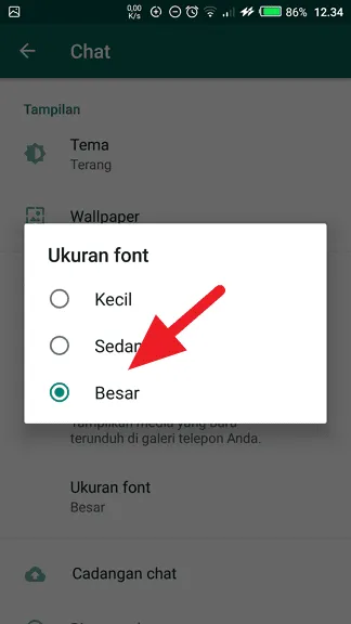 Cara Perbesar Ukuran Huruf di WhatsApp 6 Besar Cara Perbesar Ukuran Huruf di WhatsApp 6 Besar