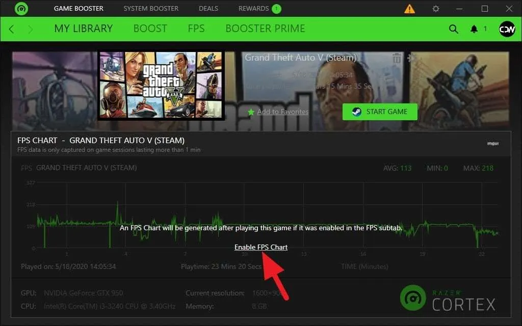 Enable FPS Chart 3 Cara Melihat FPS pada GTA V PC 14 Enable FPS Chart