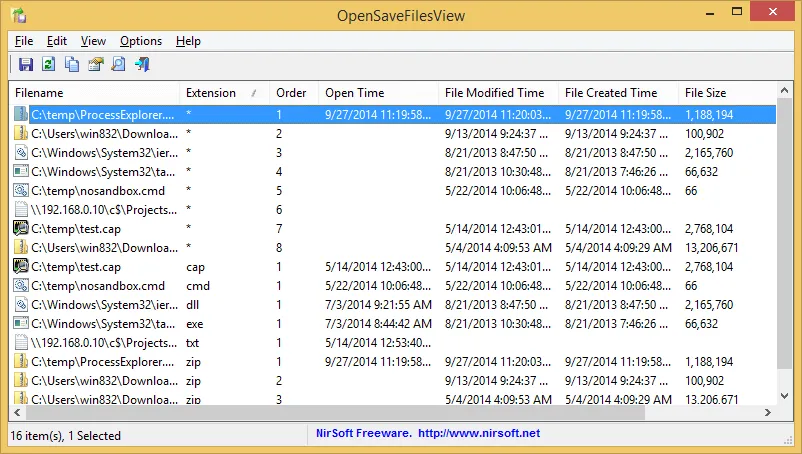 3 Cara Melihat File yang Pernah Dibuka di Komputer 7 OpenSaveFilesView 3 Cara Melihat File yang Pernah Dibuka di Komputer 7 OpenSaveFilesView