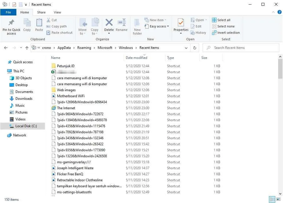 3 Cara Melihat File yang Pernah Dibuka di Komputer 6 Recent Items 3 Cara Melihat File yang Pernah Dibuka di Komputer 6 Recent Items