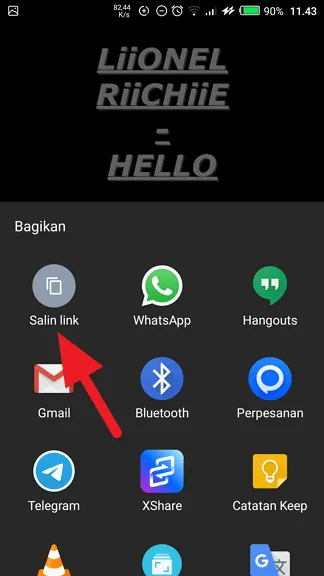 Salin link Cara Kirim Video Youtube ke Chat WhatsApp 4 Salin link