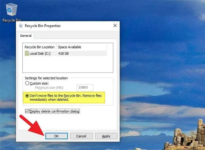 Cara Selalu Hapus File Permanen Tanpa Lewat Recycle Bin 4 remove files immediately when deleted Cara Selalu Hapus File Permanen Tanpa Lewat Recycle Bin 4 remove files immediately when deleted