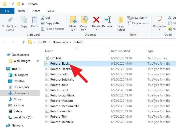 Roboto font Cara Mudah Instal Font Baru di Windows 10 3 Roboto font