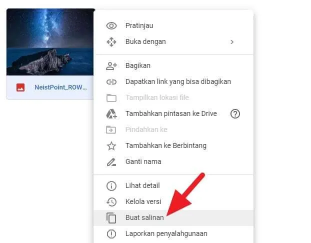 Buat salinan Cara Memindahkan File Google Drive ke Akun Lain 7 Buat salinan