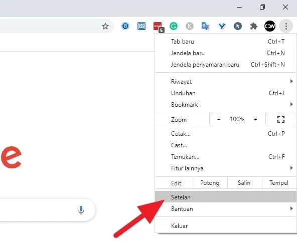Setelan 1 Cara Hapus Cache di Google Chrome PC 3 Setelan 1