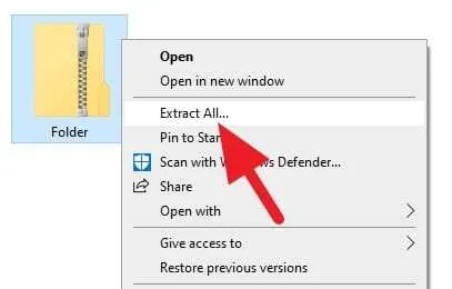 Extract all folder Cara Mengirim Folder Lewat Email dengan Mudah 10 Extract all folder