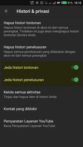 Jeda histori tontonan Cara Menghapus Riwayat Tontonan di Aplikasi Youtube 8 Jeda histori tontonan