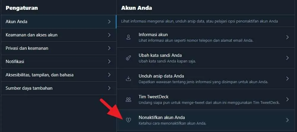 Cara Hapus Akun Twitter Untuk Selamanya 5 Nonaktifkan akun Anda Cara Hapus Akun Twitter Untuk Selamanya 5 Nonaktifkan akun Anda