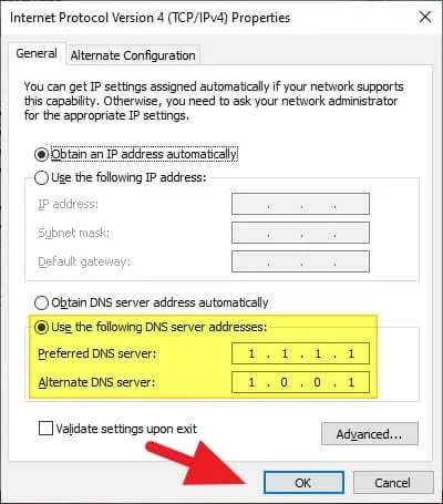 Cara Ganti DNS di PC/Laptop Windows 10 8 Use the following DNS addresses Cara Ganti DNS di PC/Laptop Windows 10 8 Use the following DNS addresses