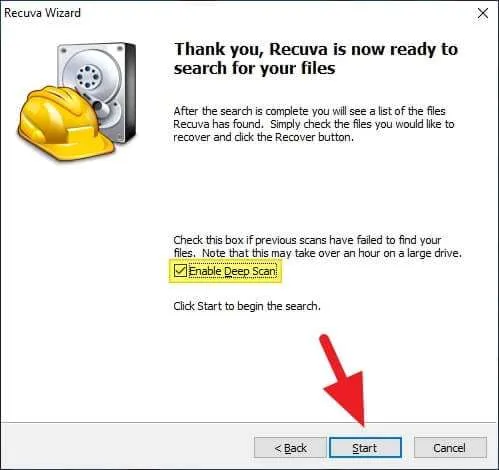 Cara Menggunakan Recuva untuk Mengembalikan File yang Terhapus 6 Enable Deep Scan Cara Menggunakan Recuva untuk Mengembalikan File yang Terhapus 6 Enable Deep Scan