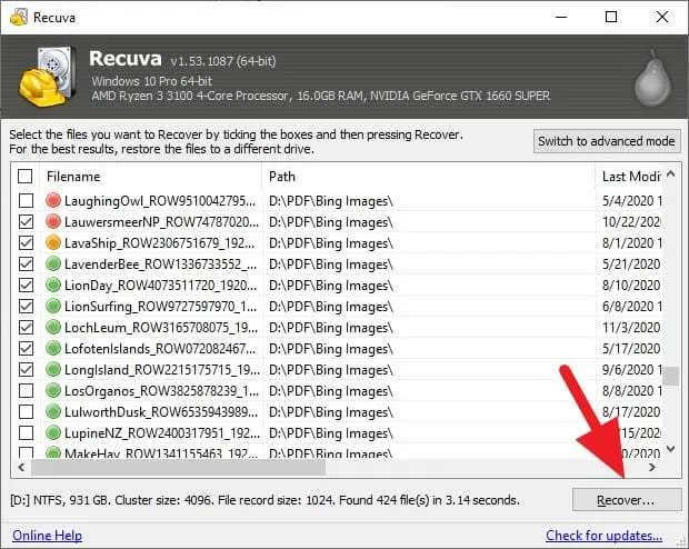 Cara Menggunakan Recuva untuk Mengembalikan File yang Terhapus 9 Recover Cara Menggunakan Recuva untuk Mengembalikan File yang Terhapus 9 Recover
