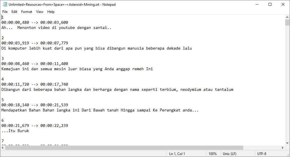 Subtitle Cara Download Subtitle CC Youtube dengan Cepat 8 Subtitle