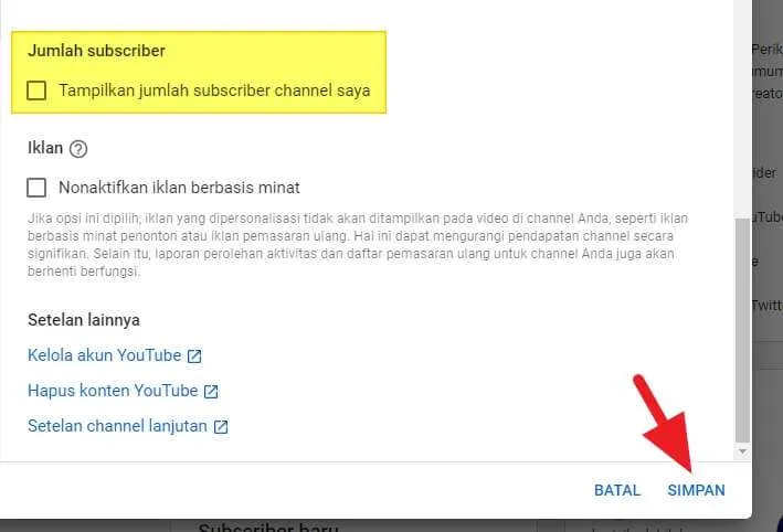 Cara Menyembunyikan Jumlah Subscriber YouTube 6 Jumlah subscriber Cara Menyembunyikan Jumlah Subscriber YouTube 6 Jumlah subscriber