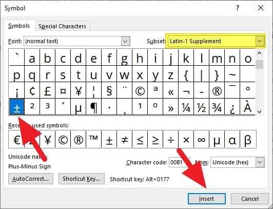 kurang lebih 1 3 Cara Membuat Simbol Kurang-Lebih (±) di Ms. Word 5 kurang lebih 1