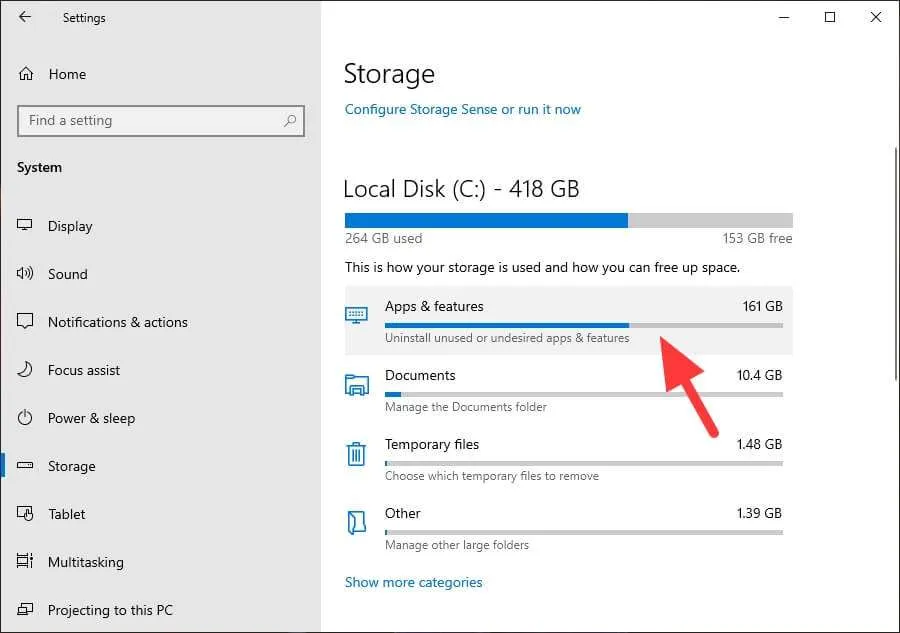 Cara Instan Mencari File Berukuran Besar di Windows 10 6 Apps features Cara Instan Mencari File Berukuran Besar di Windows 10 6 Apps features